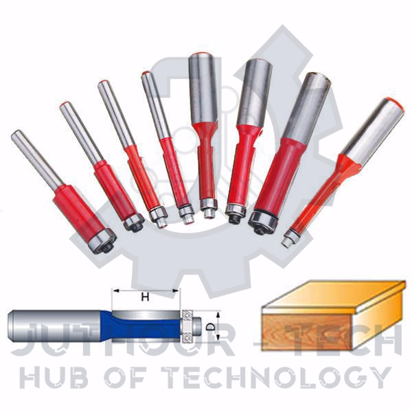 JuthourTech Router Drill Bit D 15mm H 50mm Shank 8