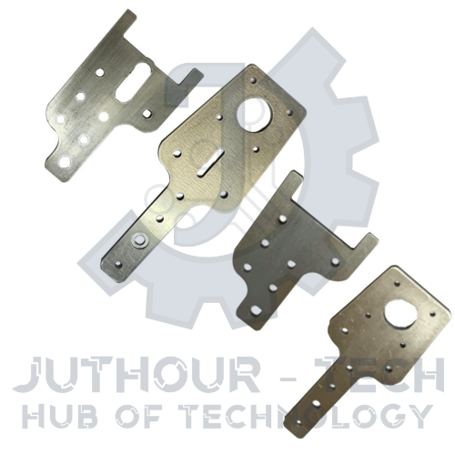 Juthour-Tech | Right & Left X Axis Aluminum Plates Silver For 3D Printer