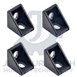 Black 2020 Slots Corner Angle L Brackets Connector Fasten Aluminum Profile Accessories