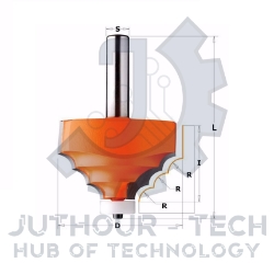 Router Drill Bit D: 45mm H: 22mm Shank: 12